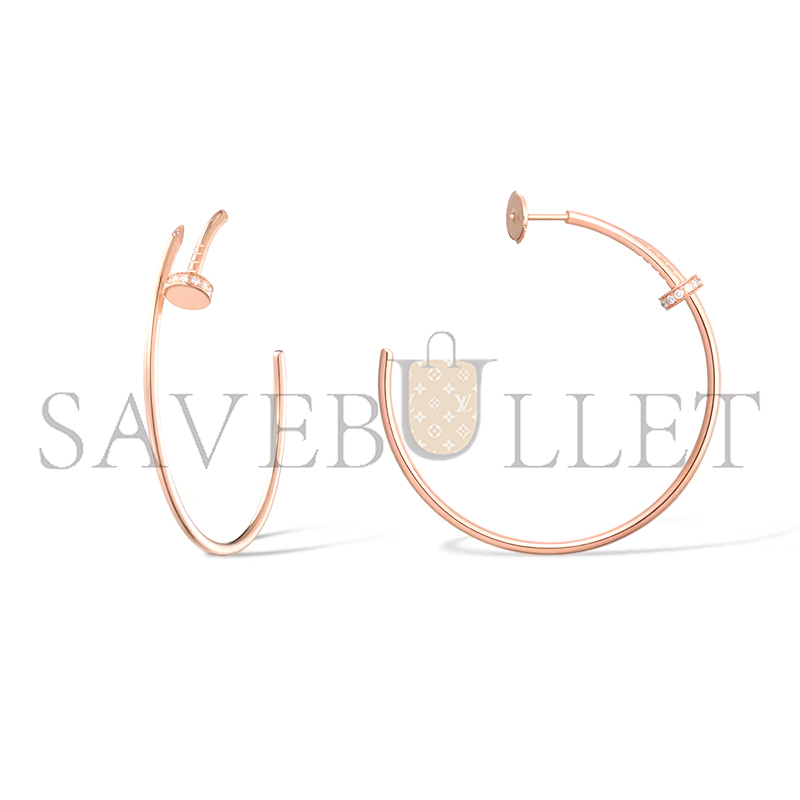 CARTIER JUSTE UN CLOU HOOP EARRINGS, LARGE MODEL, DIAMONDS B8301212 CARTIER JUSTE UN CLOU HOOP EARRINGS, LARGE MODEL, DIAMONDS B8301212